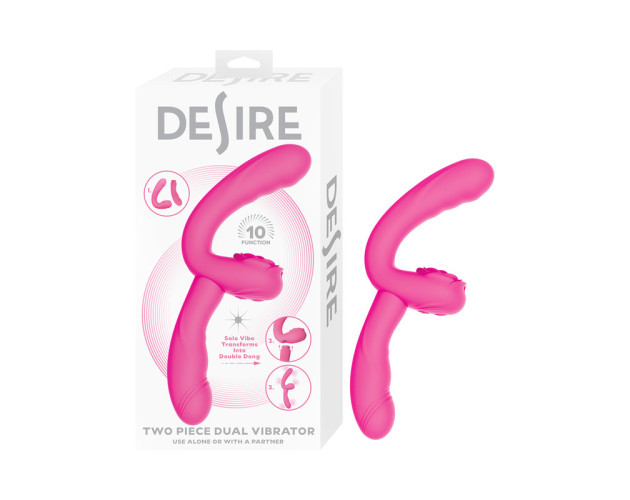 Desire Dual Vibrator 2pc Pink