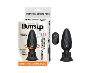 Butts Up Rotating Spiral Plug Black