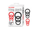Silicone Ring 6 Pack Red&Black
