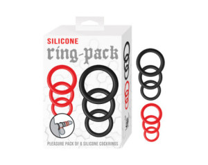 Silicone Ring 6 Pack Red&Black